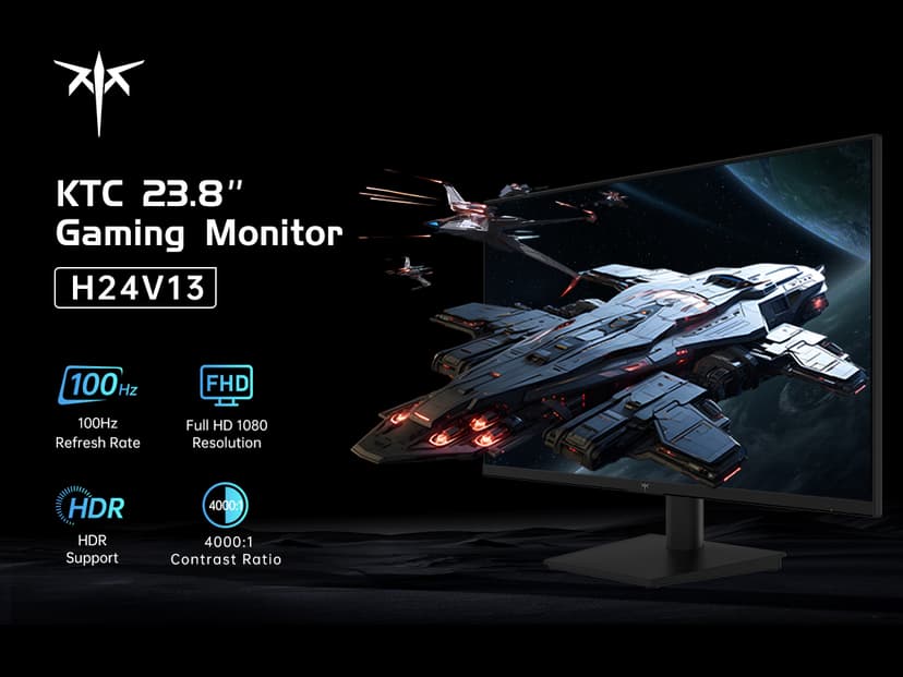 24 inch Monitor - 1080P Monitor, 100Hz FreeSync Gaming Moniter with HDR10,VESA Mountable, Adjustable Tilt, ZeroFrame Design, HDMI,VGA,Earphone Ports, PC Monitors for Office