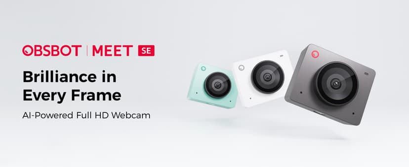 OBSBOT Meet SE 1080P 100FPS Webcam for PC, AI Framing Streaming Camera with 1/2.8" Sensor, Beauty Mode, Gesture Control, DOL HDR, Web Camera for Desktop Computer, Laptop,Meeting, etc. (Space Grey)