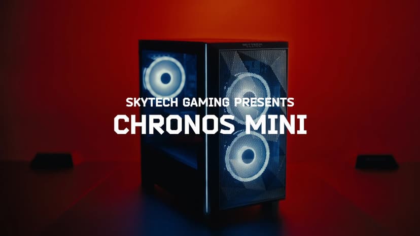 Skytech Gaming Chronos Mini Gaming Computer PC Desktop - Intel Core-i3 10100F 3.6GHz, GTX 1650 4G, 500GB SSD, 8G 3000, RGB Fans, AC WiFi, Windows 10 Home 64-bit,Black