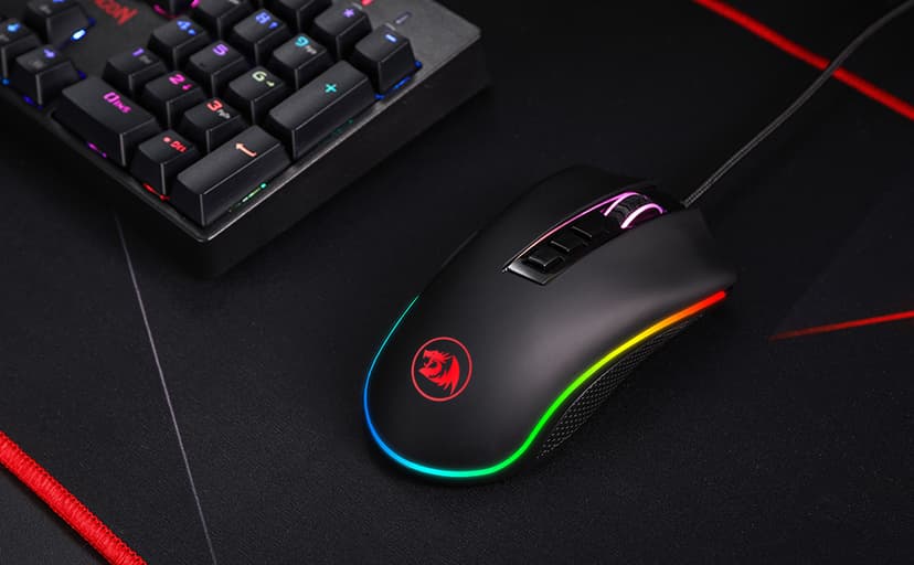 Redragon M711 Cobra Gaming Mouse with 16.8 Million RGB Color Backlit, 10,000 DPI Adjustable, Comfortable Grip, 7 Programmable Buttons