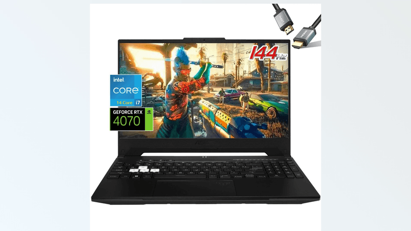 ASUS TUF F15 Gaming Laptop RTX 4070 - Intel Core i7-13620H - 15.6 FHD IPS Display - RGB BacklitRGB Backlit Keyboard - 64GB DDR5 RAM - 4TB PCIe SSD - Windows 11 - Thunderbolt4 - HDMI Cable
