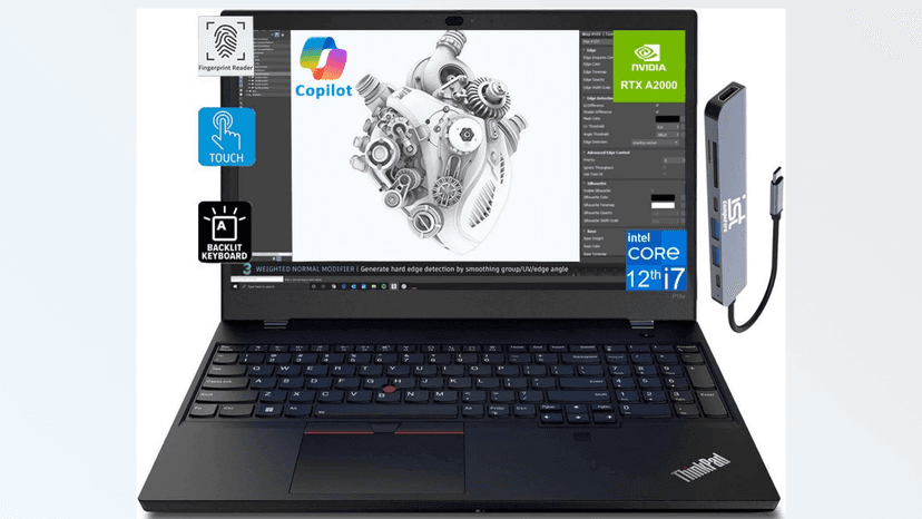 Lenovo ThinkPad P15v Gen 3 15.6" FHD Touchscreen Mobile Workstation (NVIDIA RTX A2000, Intel 14-Core i7-12800H, 64GB DDR5 RAM, 2TB SSD) Laptop for Engineer, Designer, IST Hub, Win 11 Pro, AI Copilot
