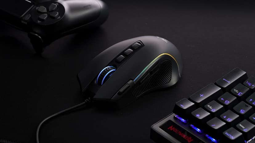 Redragon M612 Predator RGB Gaming Mouse, 8000 DPI Wired Optical Mouse with 11 Programmable Buttons & 5 Backlit Modes, Software Supports DIY Keybinds Rapid Fire Button