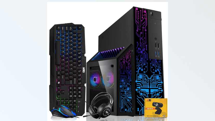 Dell OptiPlex Gaming Desktop PC Bundle with Core i7 32GB RAM 1TB SSD RTX 3060 Graphics RGB Keyboard with AI-Enabled Copilot Key Mouse Headphones Webcam Windows 11 Pro(Renewed)