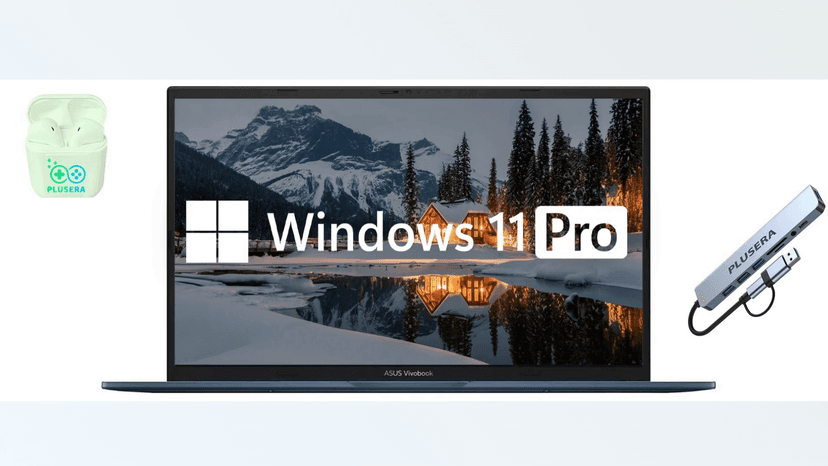 ASUS Vivobook 17.3" FHD Laptop, 6-Core Intel Core i3, 40GB RAM 2.5TB Storage (2TB SSD+512GB Docking Station Set), Windows 11 Pro with Microsoft Office Home & Business Included, PLUSERA Earphones, Blue