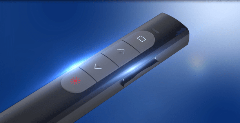 Wireless Presenter Remote, Presentation Clicker with Hyperlink & Volume Remote Control PowerPoint Office Presentation Clicker for Keynote/PPT/Mac/PC/Laptop(Battery Included)