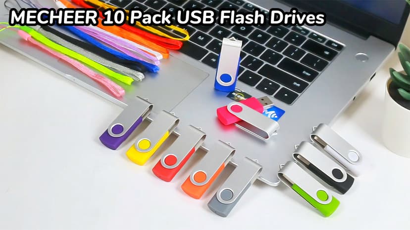 8GB Flash Drive 10 Pack Bulk USB Flash Drives, USB2.0 Thumb Drive USB Stick for Data Storage Backup, Jump Drive Pen Drive Zip Drive Memory Stick with Indicator, USB Storage Flash Drive Swivel Design