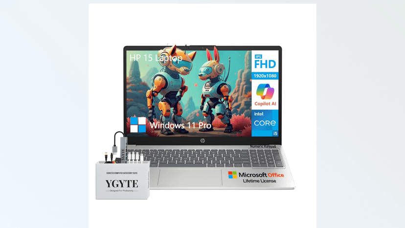 HP 2025 15 Laptop Computer, 15.6" FHD College Students Business Laptop, Intel Core i5 (10 Cores), 40GB RAM 1TB SSD+512GB Docking Set, Windows 11 Pro Lifetime Office, 10-Key Number Pad