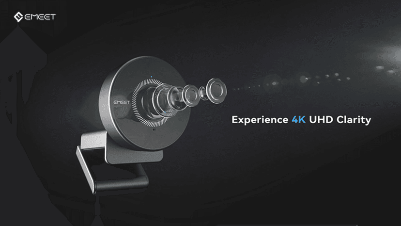 EMEET C950 4K Webcam for PC - 8 Megapixels 4K UHD, PDAF Autofocus, Noise-Canceling Mic, 70° FOV, 1080P@60FPS, Privacy Cover, USB 2.0 Plug&Play, No Tripod Hole, Ideal Webcam for Zoom/Teams/Google Meet