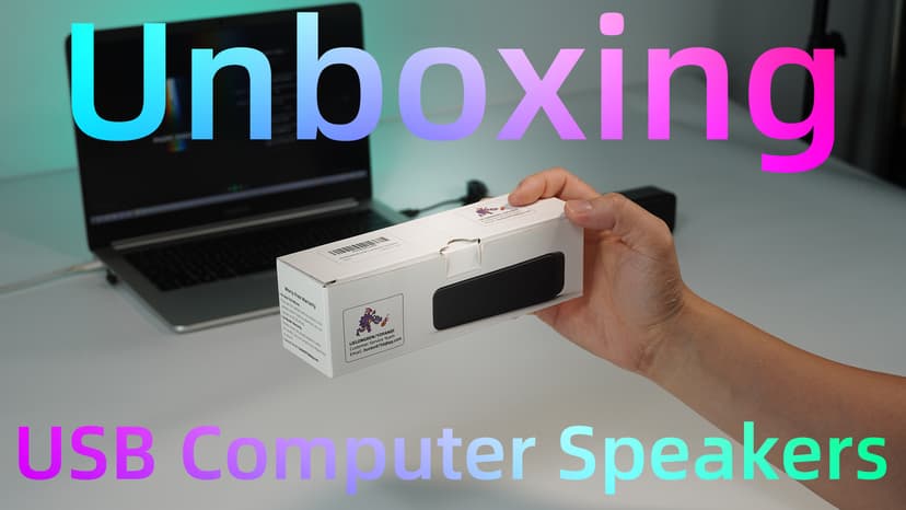 [Upgraded] USB Computer /Laptop Speaker with Stereo Sound & Enhanced Bass, Portable Mini Sound Bar for Windows PCs, Desktop Computer and Laptops