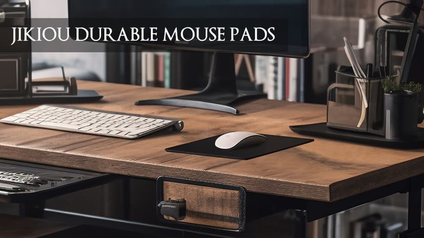 JIKIOU 3 Pack Mouse Pad with Stitched Edge, Comfortable Mouse Pads with Non-Slip Rubber Base, Washable Mousepads Bulk with Comfortable Cloth, Mouse Pads for Computers Laptop Mouse 10.2x8.3inch Black
