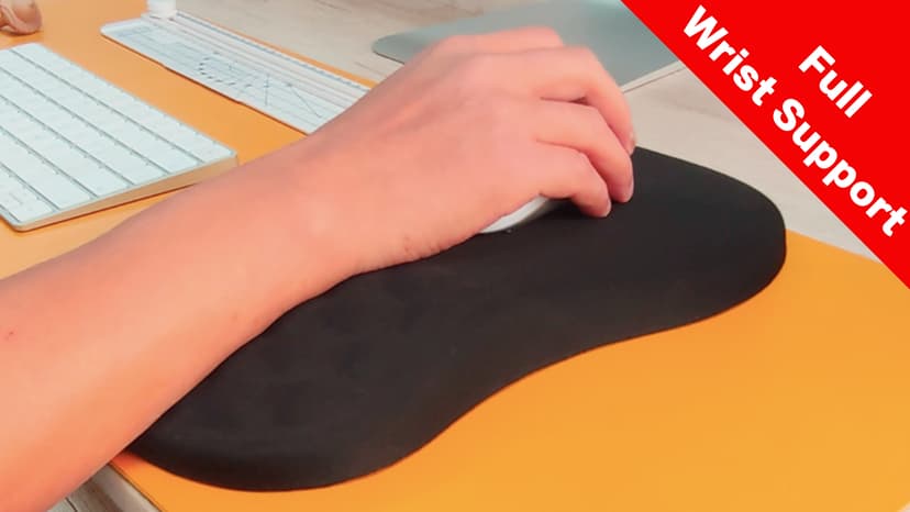 Hokafenle Ergonomic Mouse Pad Wrist Support with Massage Design, Wrist Rest Pain Relief Mousepad with Memory Foam&Non-Slip PU Base, Mouse Pads for Wireless Mouse & Desk (12x8 inch,Black)