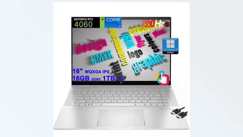 HP Envy 16 Designer Laptop | 16" WQXGA IPS 120Hz Touch 400nits 100% sRGB | Intel 14-core i7-13700H | 16GB DDR5 1TB SSD | GeForce RTX 4060 8GB Graphic | Backlit Thunderbolt Win11Pro w/DLCA Accessory