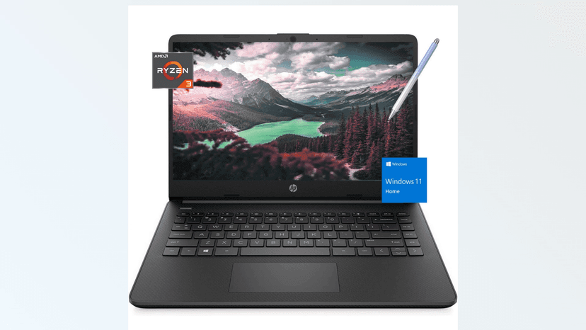 HP 14 Laptop Touchscreen with Stylus Pen - Windows 11 - AMD Ryzen 3 5300U - Wireless-AC - USB C - Long Battery Life - Webcam - College School Students Laptop Small (16GB RAM |1TB SSD)