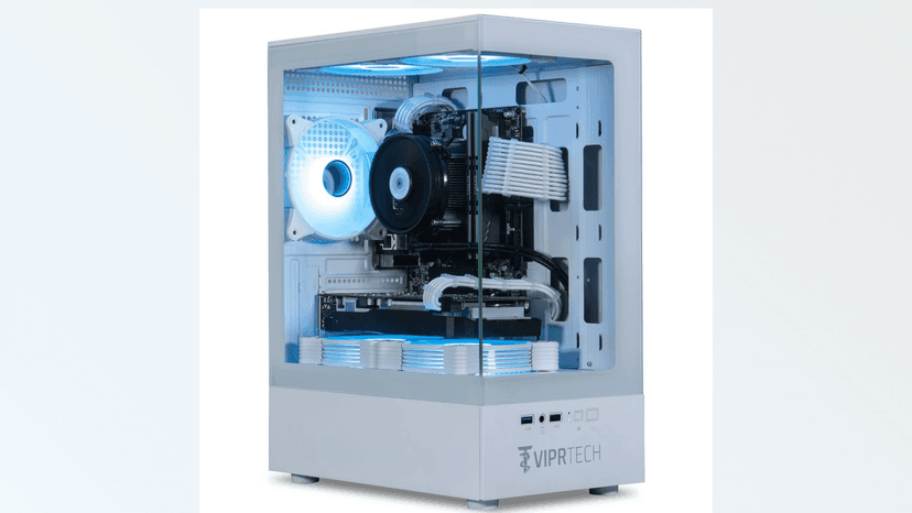 ViprTech Stryker 1.0 Gaming PC - Intel i5-9400F (4.1GHz Turbo), AMD RX 580 8GB, 32GB DDR4 3200, 1TB NVMe SSD, WiFi BT, Win 11 Pro, RGB, Desktop Computer Prebuilt, White