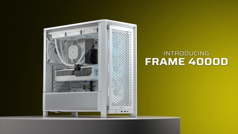 CORSAIR 4000D RS Frame Modular High Airflow Mid-Tower PC Case – 3X CORSAIR RS Fans – InfiniRail Fan Mounting System – Fits Multiple 360mm Radiators – Reverse Connector Motherboard Compatible – Black
