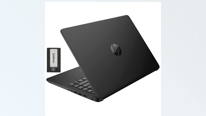 HP Stream 14" HD BrightView Laptop, Intel Celeron N4120, 16GB RAM, 416GB Storage (128GB eMMC + 288GB Docking Station Set), Intel UHD Graphics, 720p Camera, Wi-Fi, 1 Year Office 365, Win 11 S, Black