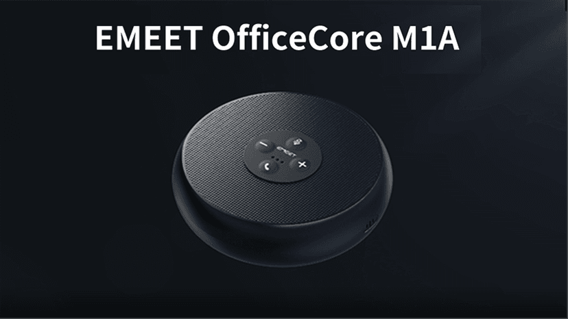 EMEET USB Speakerphone, M1A Zoom Certified AI Mics 360°Voice Pickup USB Type C-A Plug&Play Computer Speakers with Microphone, Fast Mute Noise Reduction Echo Cancellation for 5-8 People for Zoom Teams