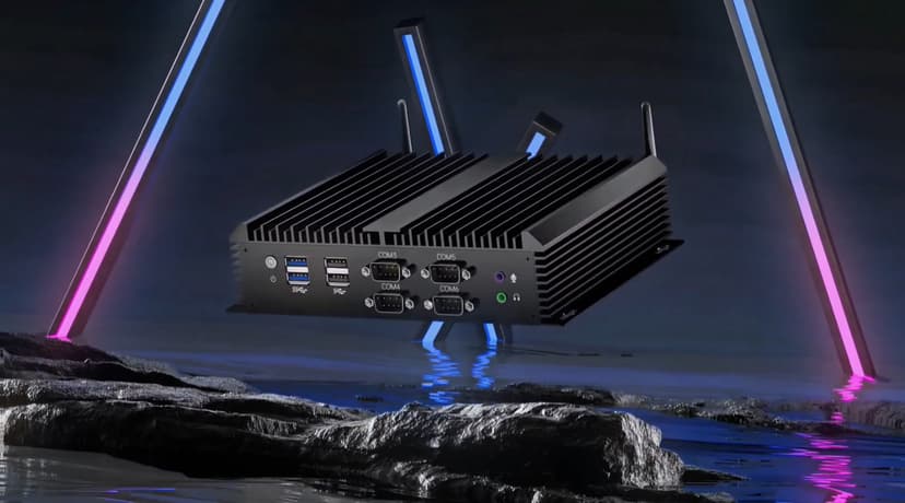 Thdeukoty Fanless Mini PC, Industrial Desktop Computers Windows 11 Pro, HTPC i5-8250U up to 3.4Ghz, 16G DDR4 RAM 256G SSD/COM/USB 3.0/4K/HDMI/VGA/2.5G LAN/WIFI6/BT 5.1/Full Metal Case/Auto Power On