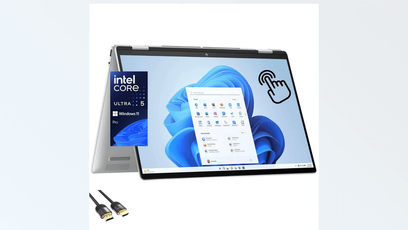 HP Envy 2-in-1 Laptop, 16" WUXGA IPS Wide Ultra Touchscreen Display, Intel Core Ultra 5 125U (Up to 4.3GHz), 16GB DDR5, 512GB PCIe SSD, TB 4, WiFi 6E, Bluetooth, Webcam, PDG HDMI Cable, Win 11 Pro