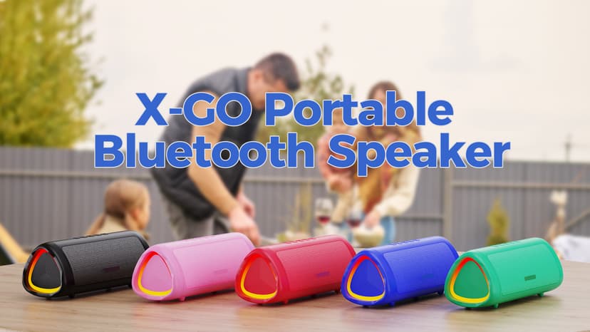 Bluetooth Speaker with HD Sound, Portable Wireless, IPX5 Waterproof, Up to 20H Playtime, TWS Pairing, BT5.3, for Home/Party/Outdoor/Beach, Electronic Gadgets, Birthday Gift (Black)