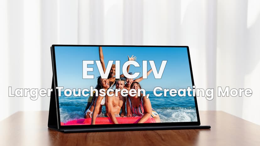 EVICIV 18.5” Portable Monitor Touchscreen | 120HZ 1ms Gaming Monitor | FreeSync, HDR | 400Nits | 1080P FHD IPS | 100% sRGB | VESA & Smart Case | Large Travel External Second Screen for Laptop, Switch