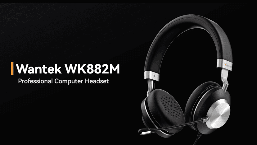 Headset wtih Mic, USB Headset with Microphone for PC, Computer Headset with Noise Canceling Microphone with Mute for Work Home Office Online Skype Zoom Meetings