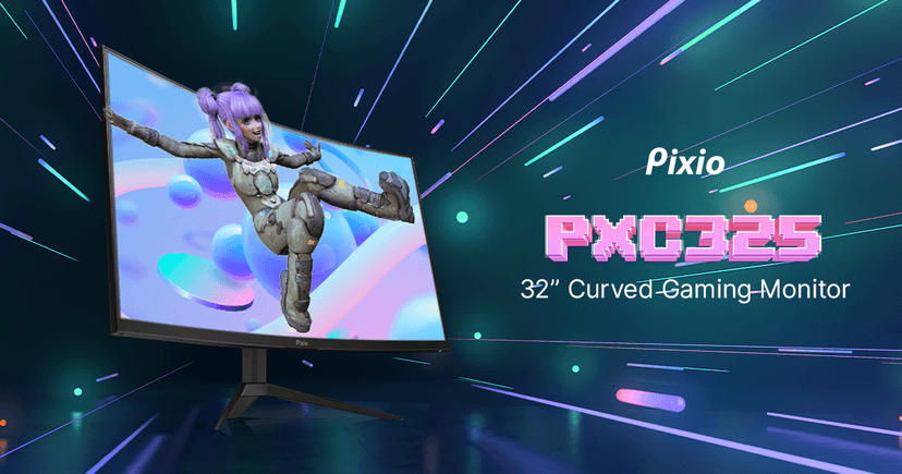 Pixio PXC325 32 inch 165Hz Refresh Rate FHD 1080p Resolution 1500R Curve VA Panel 1ms Response Time Adaptive Sync HDR Curved Gaming Monitor