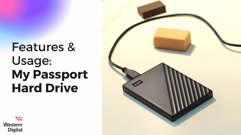 WD 5TB My Passport, Portable External Hard Drive, Black, backup software with defense against ransomware, and password protection, USB 3.1/USB 3.0 compatible - WDBPKJ0050BBK-WESN