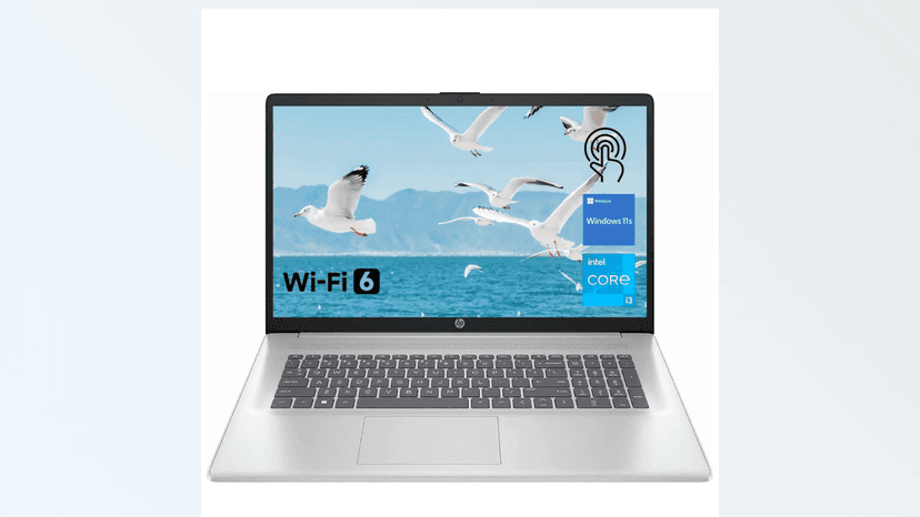 HP Premium 17.3" Touchscreen Laptop, 8-Cores Intel Core i3-N305, 32GB RAM, 128GB eMMC + 1TB SSD, Webcam, HDMI, Wi-Fi 6, Windows 11 S, Silver