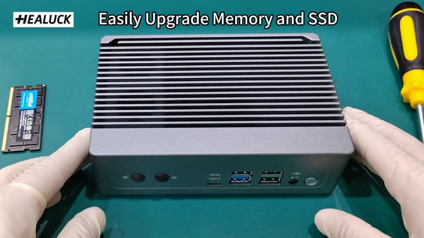 S7 Dual 10GbE Mini PC N305, Firewall Micro Appliance 4 LAN (2 x 10Gbit, 2 x i226V 2.5GbE), DDR5 8GB RAM 128GB SSD, 2 x NVMe Firewall Hardware, USB-C Port, 2USB3.2 10Gbps, SPK/MIC
