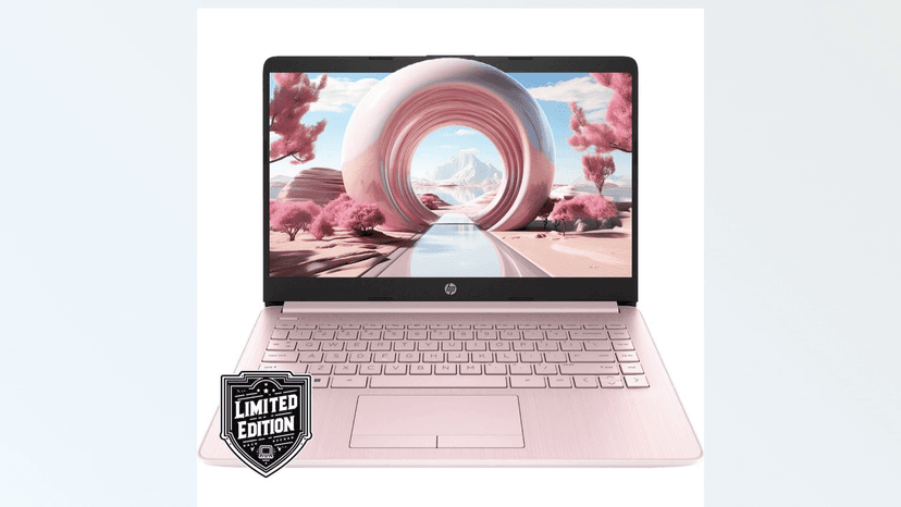 HP 14" HD Laptop | Back to School Limited Edition with 1 Year Microsoft 365 | Intel Quad-Core Processor | Long Battery Life | w/WOWPC Bundle | Windows 11 (Pink, 8GB RAM | 576GB Storage)
