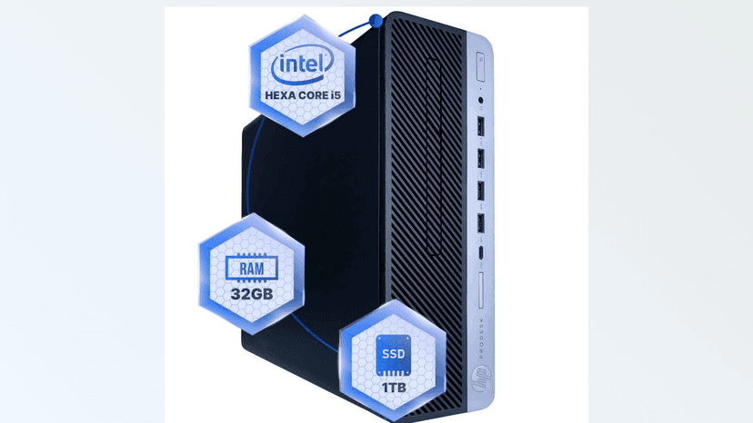 HP ProDesk 600G4 Desktop Computer | Hexa Core Intel i5 (3.2) | 32GB DDR4 RAM | 1TB SSD Solid State | Windows 11 Professional | Home or Office PC (Renewed)