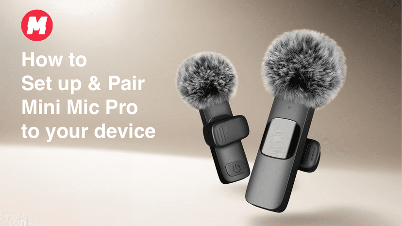 Mini Mic Pro Wireless Microphone for iPhone, iPad, Android, Lavalier Microphone for Video Recording - 2 Pack iPhone Mic Crystal Clear Recording with USB-C for Podcast, ASMR