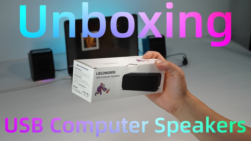 LIELONGREN [Newer] USB Computer Speaker for Desktop, Laptop Speaker, PC Speaker, Small Computer Soundbar with Hi-Quality Sound, Loud Control Volume, Rich Bass