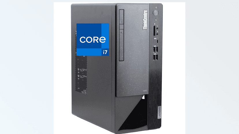 Lenovo ThinkCentre Neo 50T Gen 3 Tower Computer - Intel i7-12700K, 32GB Ram, 1TB NVMe SSD, DisplayPort, HDMI, VGA, DVD-RW, USB Type-C, Card Reader, Wi-Fi, Bluetooth - Windows 11 Pro, Black Desktop