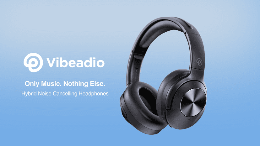 Upgrade Pro‑level Hybrid Active Noise Cancelling Headphones with HD Sound, Wireless Bluetooth Headphones Over The Ear Unequaled Comfort, Vivid Deep Bass, for Home Office Travel Birthday Gift, Black