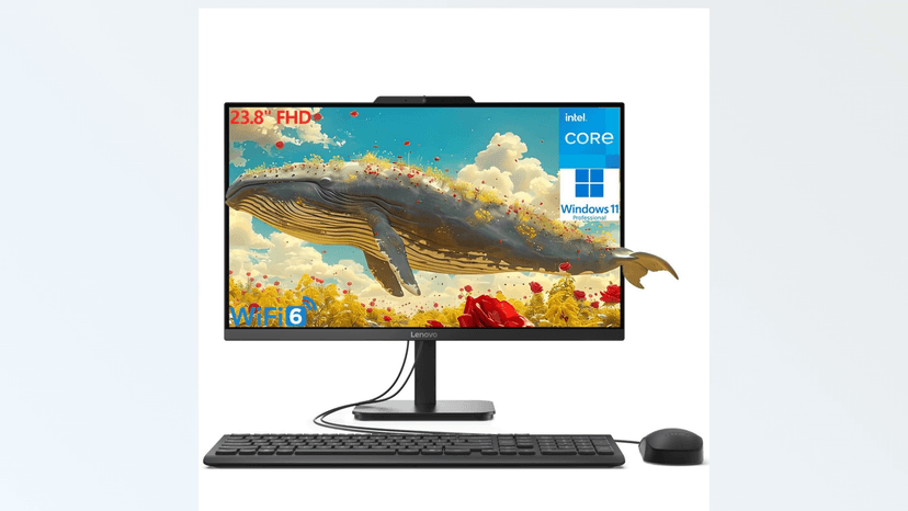 Lenovo 24 23.8" FHD All-in-One Desktop Computer for Home Office, Intel 4-Core Processor (Beat i3-1110G4), 32GB DDR4 RAM, 4TB PCIe SSD, WiFi 6, Bluetooth, Business AIO, Windows 11 Pro, Vent-Hear