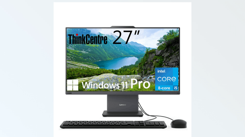 Lenovo ThinkCentre All-in-One Desktop Computer, 27" FHD IPS Display, 8-core Intel Core i5-13420H, 16GB DDR5, 512GB SSD, Wi-Fi 6, USB-C, HDMI in&Out, Wired KB&Mouse, Windows 11 Pro