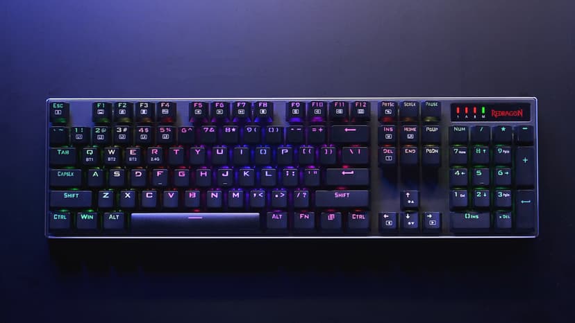 Redragon K556 PRO Upgraded Wireless RGB Gaming Keyboard, BT/2.4Ghz Tri-Mode Aluminum Mechanical Keyboard w/No-Lag Connection, Hot-Swap Linear Quiet Red Switch