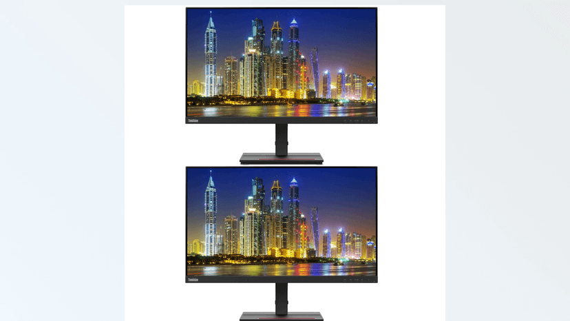 Lenovo ThinkVision S24e-20 23.8" Full HD WLED LCD Monitor 2-Pack Bundle with 250 Nit Brightness, FreeSync, 1920 x 1080, Vertical Alignment, HDMI-VGA, Raven Black