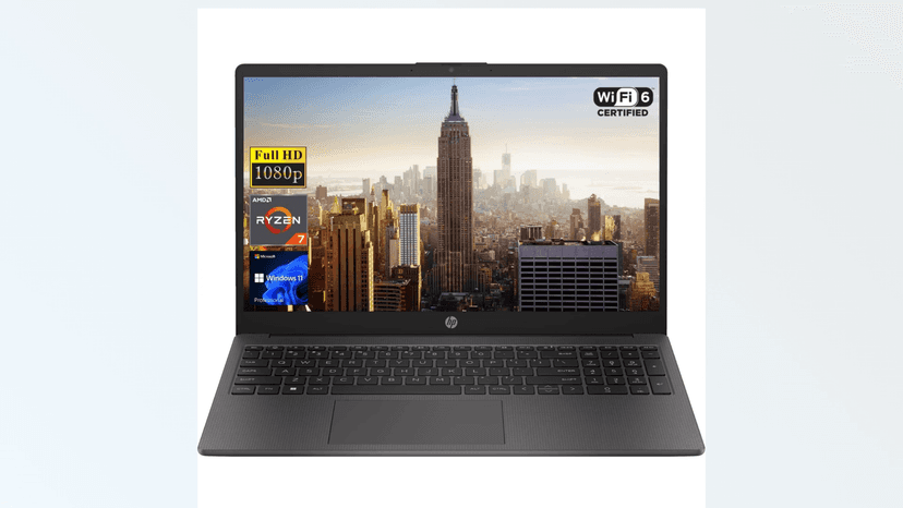 HP 255 G10 15.6" FHD Business Laptop, AMD Ryzen 7 7730U, 32GB RAM, 1TB PCIe SSD, Numeric Keypad, Webcam, Wi-Fi 6, HDMI, Windows 11 Pro, Black