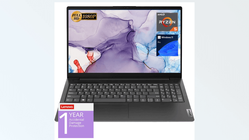 Lenovo V15 Laptop, 15.6" FHD Display, AMD Ryzen 5 5500U Hexa-core Processor (Beat i7-1065G7), 40GB RAM, 2TB SSD, RJ-45, Numeric Keypad, Wi-Fi, Windows 11 Pro, Black, Additional 1 Yr ADP