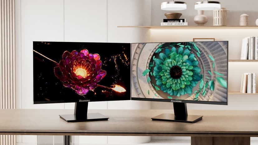 24 Inch Monitor, FHD 100Hz 1080P, IPS 16:9 Frameless Computer Monitor, 99% sRGB, Low Blue Light Eye Care, FreeSync, PC Screen Built-in Speakers, HDMI VGA Display, VESA, Tilt Adjustable, Black