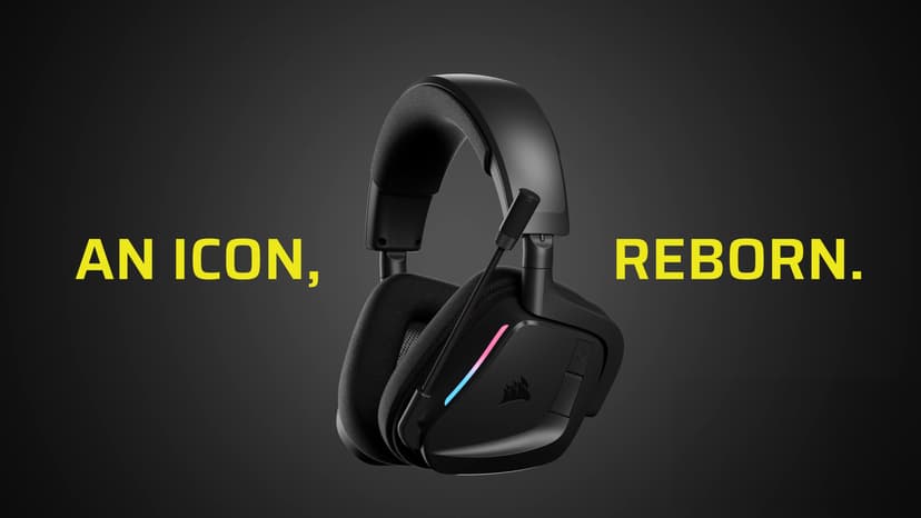 Corsair Void v2 Wireless Gaming Headset with Bluetooth for PC, PS5, PS4, Switch, Mobile – Dolby Atmos, 70 Hr Battery, Dual Wireless, Lightweight, Fast Charging – White