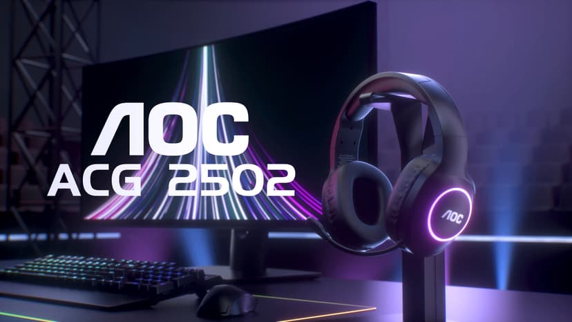 AOC Wireless Gaming Headset for PS5, PS4, Nintendo Switch, PC, Bluetooth 5.4 & 2.4GHz Gaming Headphones with Noise Canceling Mic, RGB, Type-C, 20ms Latency, 45H, 7.1 Virtual Surround- Black