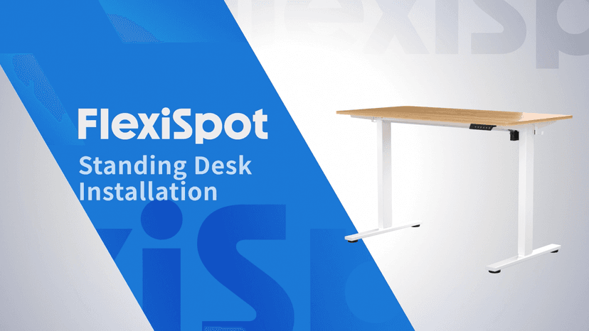 FLEXISPOT EN1 Whole-Piece Standing Desk, 48 x 24 Inches Height Adjustable Desk Stand up Desk Home Office Table for Computer Laptop (White Frame + Maple Desktop)