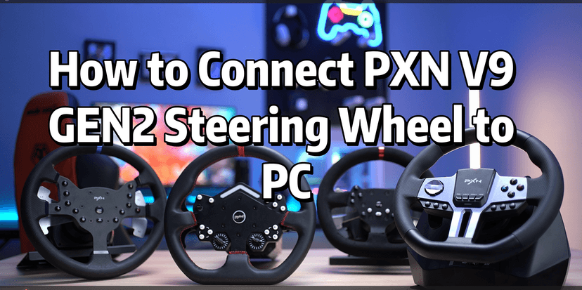 PXN PC Steering Wheel, Gaming Racing Wheel V9 GEN2 Universal USB Car Simulation 270/900° Race Driving Wheel With Pedals and Shifter for PC, Switch, Xbox One, Xbox Series X/S, PS4, PS3