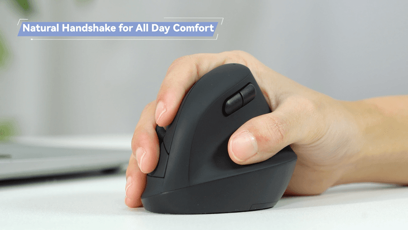 TECKNET Mini Vertical Wireless Mouse, Ergonomic Mouse for Small Hands, 4800DPI, 5 Adjustable DPI Levels, 6 Buttons, 2.4GHz Silent Optical Wireless Mouse for Laptop, Computers, PCs, Macs