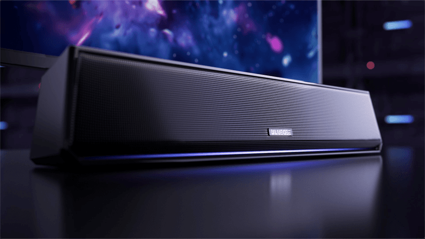 Bluedee Computer Speakers for Desktop PC, Bluetooth 5.3 PC Speakers with Dynamic RGB Light, Wired USB Plug & Play Computer Sound Bar, USB/Type-C Powered Gaming Speakers for Desktop, Laptops, Tablet